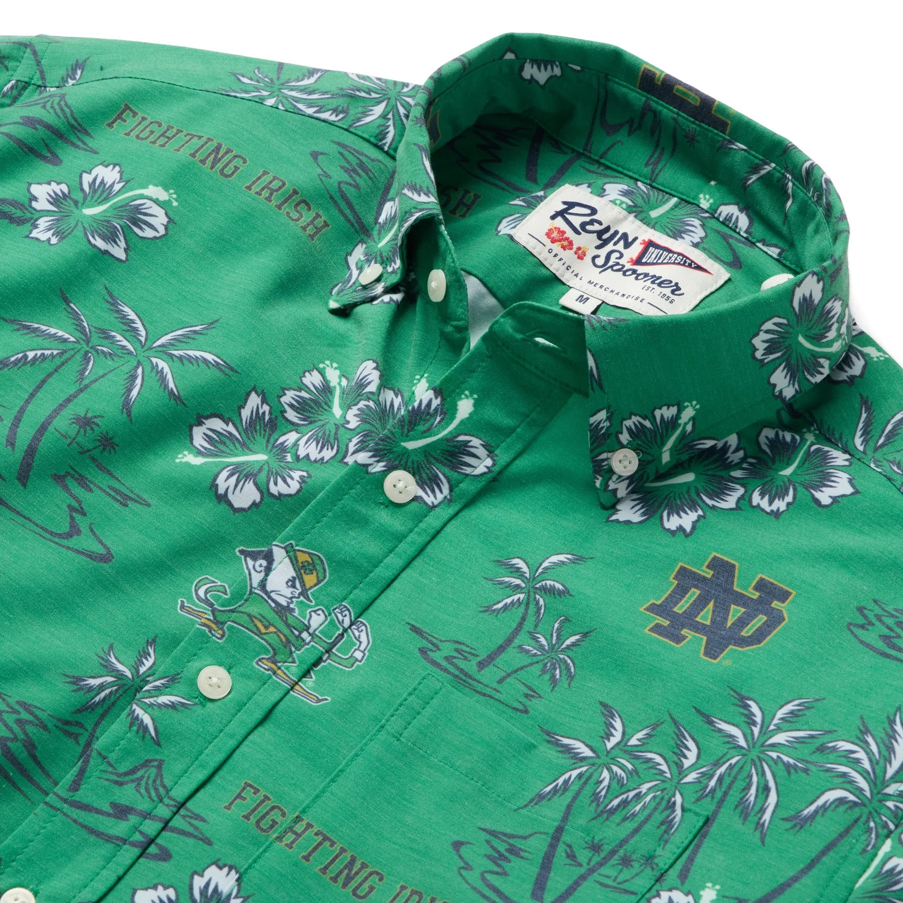 UNIVERSITY OF NOTRE DAME KEKAI PERFORMANCE BUTTON FRONT sold by Reyn Spooner product image thumbnail 2