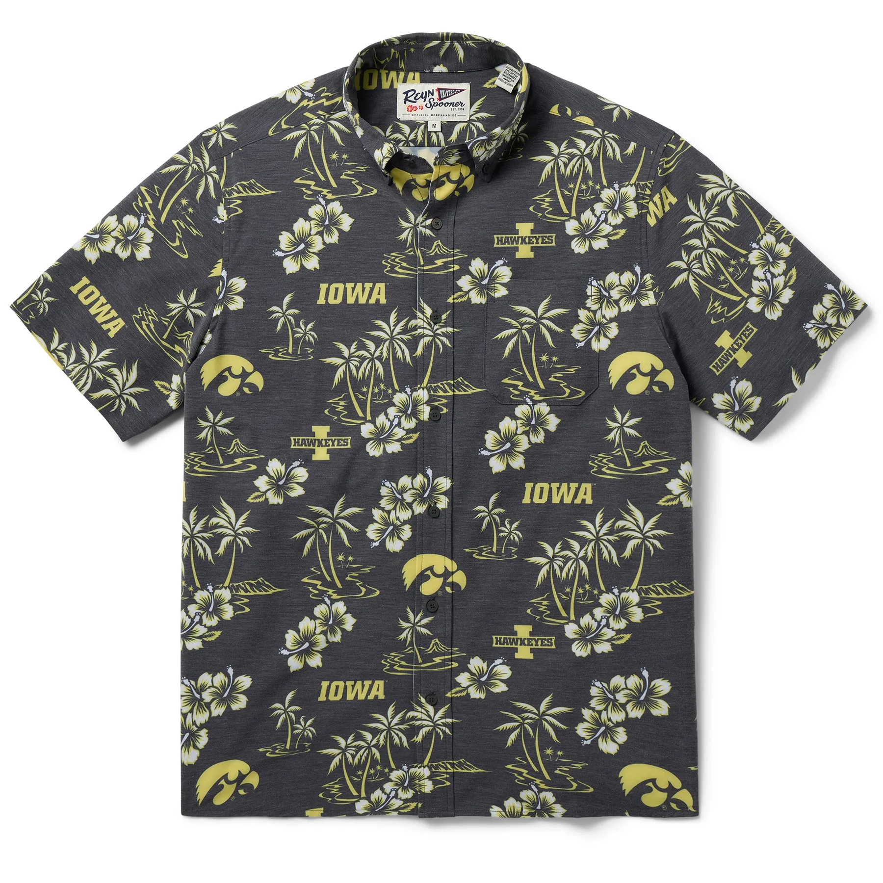 UNIVERSITY OF IOWA GAME DAY PERFORMANCE BUTTON FRONT sold by Reyn Spooner