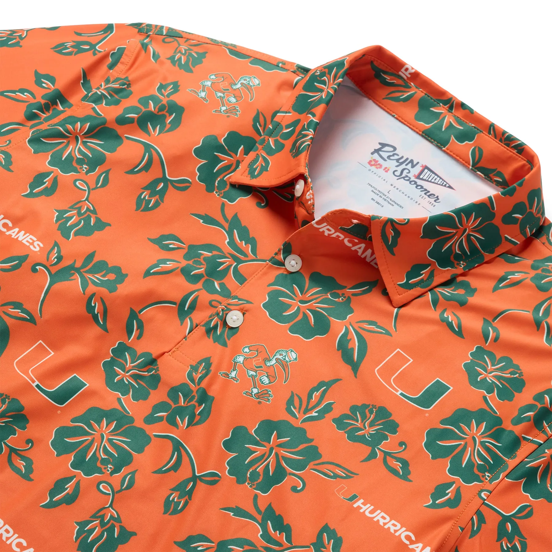 UNIVERSITY OF MIAMI PUA PERFORMANCE POLO sold by Reyn Spooner product image thumbnail 2