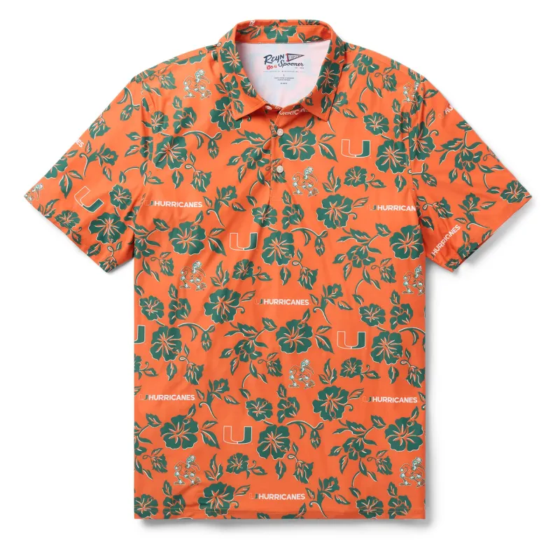 UNIVERSITY OF MIAMI PUA PERFORMANCE POLO sold by Reyn Spooner