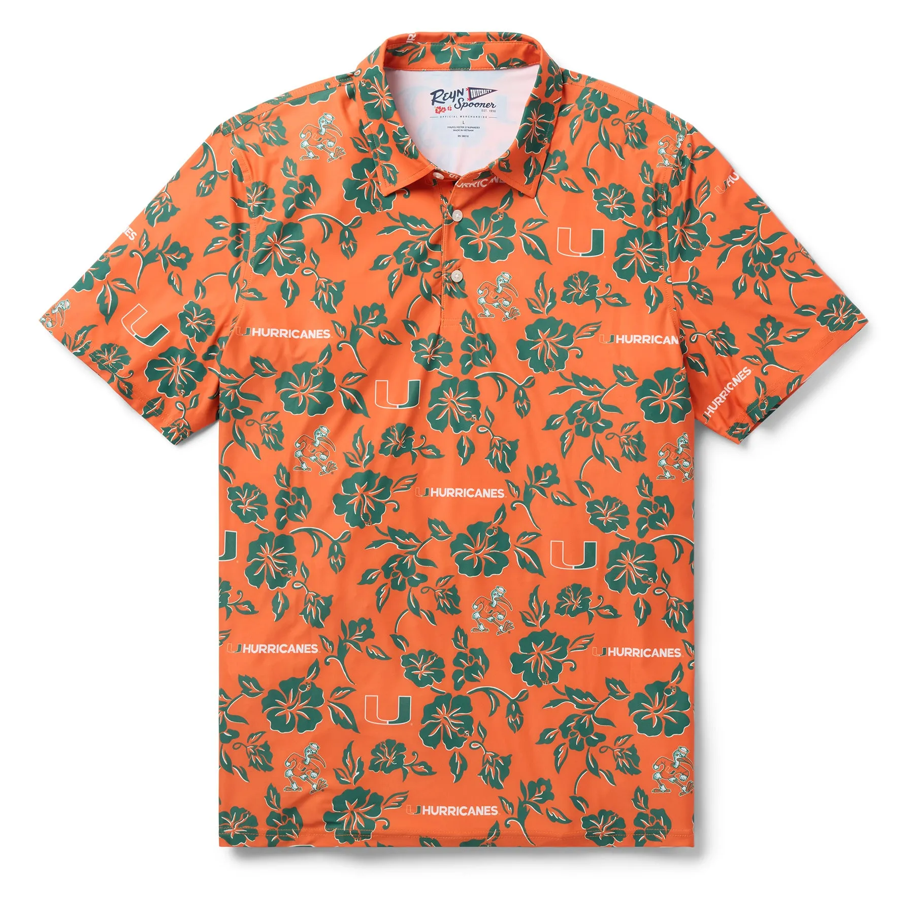 UNIVERSITY OF MIAMI PUA PERFORMANCE POLO sold by Reyn Spooner