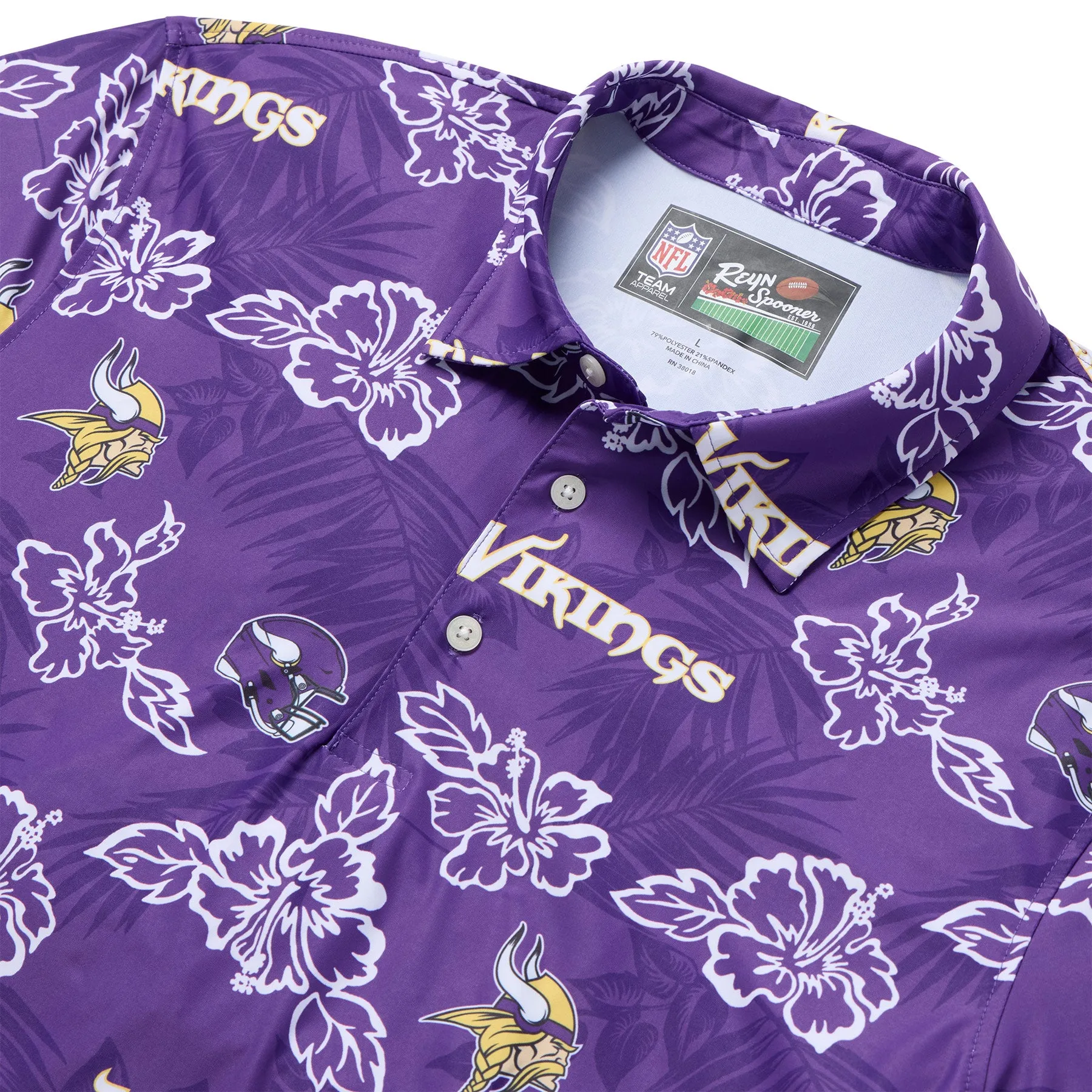 MINNESOTA VIKINGS GAME DAY PERFORMANCE POLO sold by Reyn Spooner product image thumbnail 2