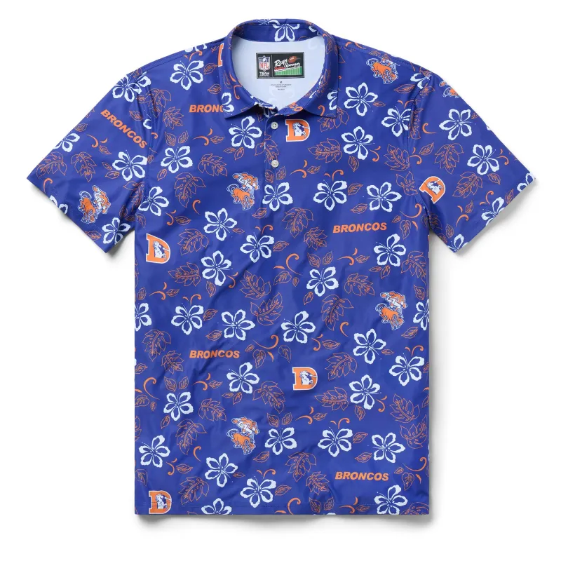 DENVER BRONCOS THROWBACK PERFORMANCE POLO sold by Reyn Spooner