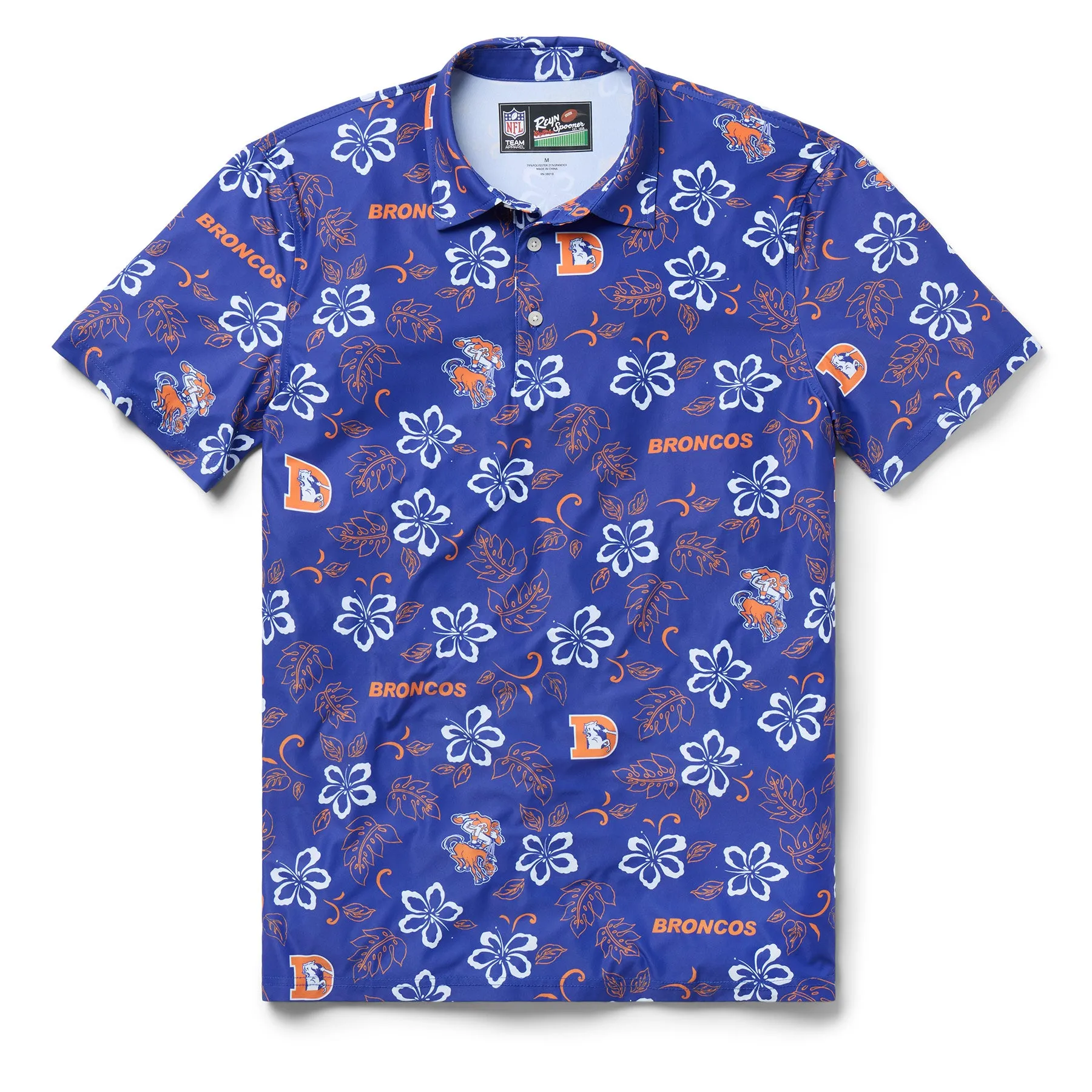 DENVER BRONCOS THROWBACK PERFORMANCE POLO sold by Reyn Spooner