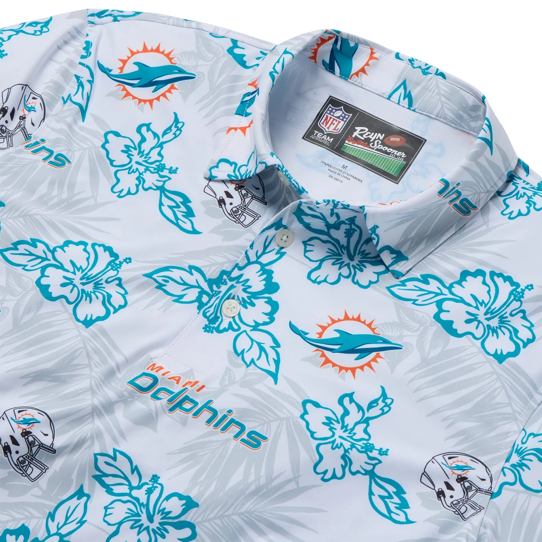 MIAMI DOLPHINS GAME DAY PERFORMANCE POLO sold by Reyn Spooner product image thumbnail 2