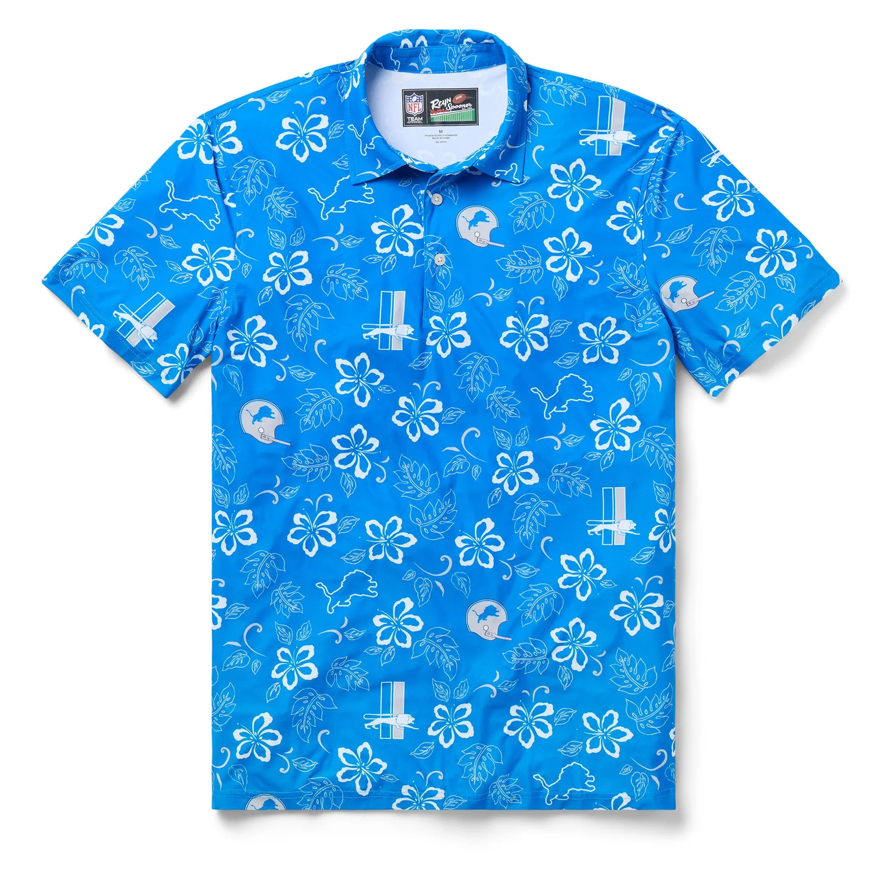 DETROIT LIONS THROWBACK PERFORMANCE POLO sold by Reyn Spooner
