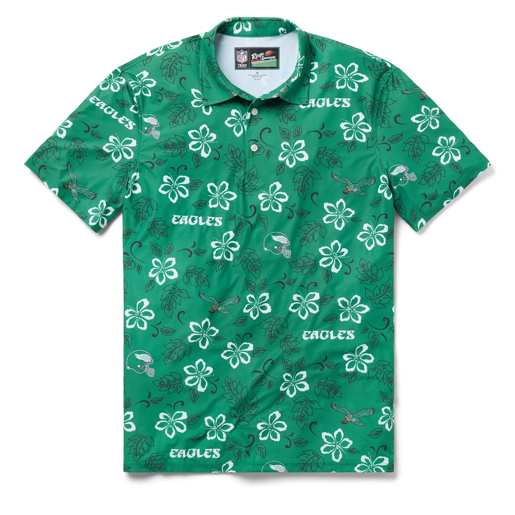 PHILADELPHIA EAGLES THROWBACK PERFORMANCE POLO sold by Reyn Spooner