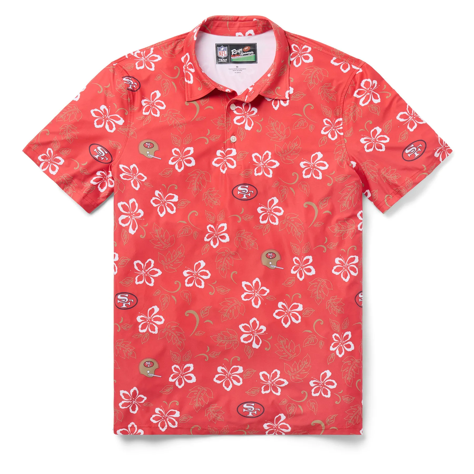 SAN FRANCISCO 49ERS THROWBACK PERFORMANCE POLO sold by Reyn Spooner