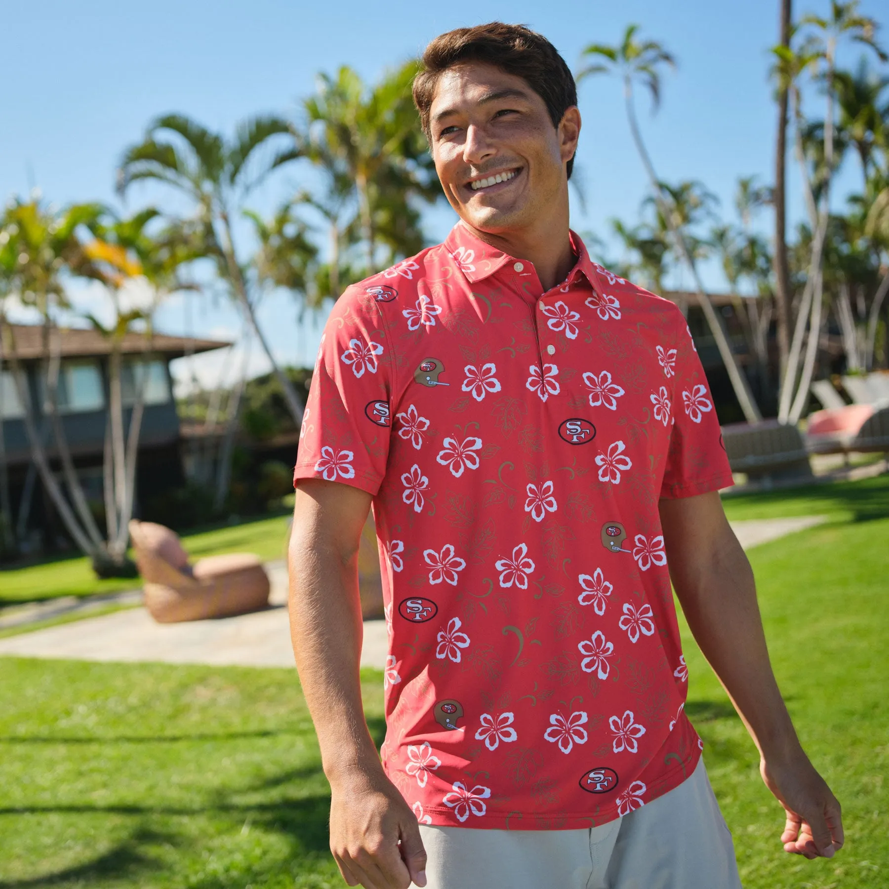 SAN FRANCISCO 49ERS THROWBACK PERFORMANCE POLO sold by Reyn Spooner product image thumbnail 3