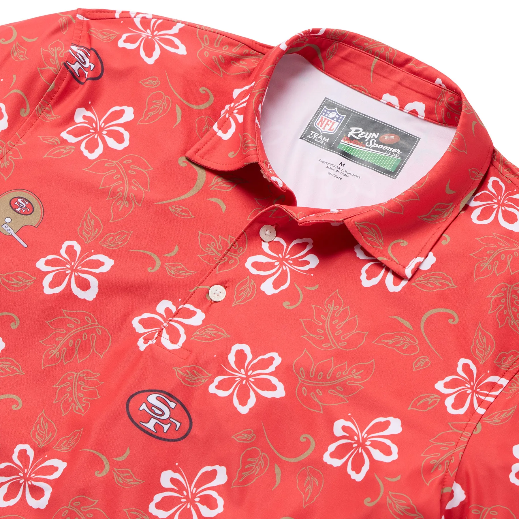 SAN FRANCISCO 49ERS THROWBACK PERFORMANCE POLO sold by Reyn Spooner product image thumbnail 2