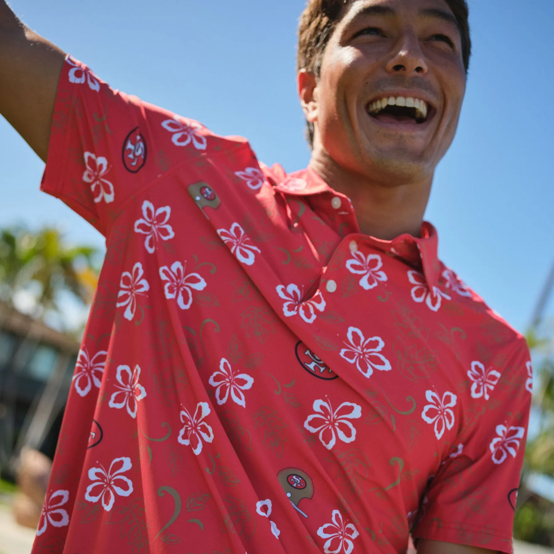 SAN FRANCISCO 49ERS THROWBACK PERFORMANCE POLO sold by Reyn Spooner product image thumbnail 4