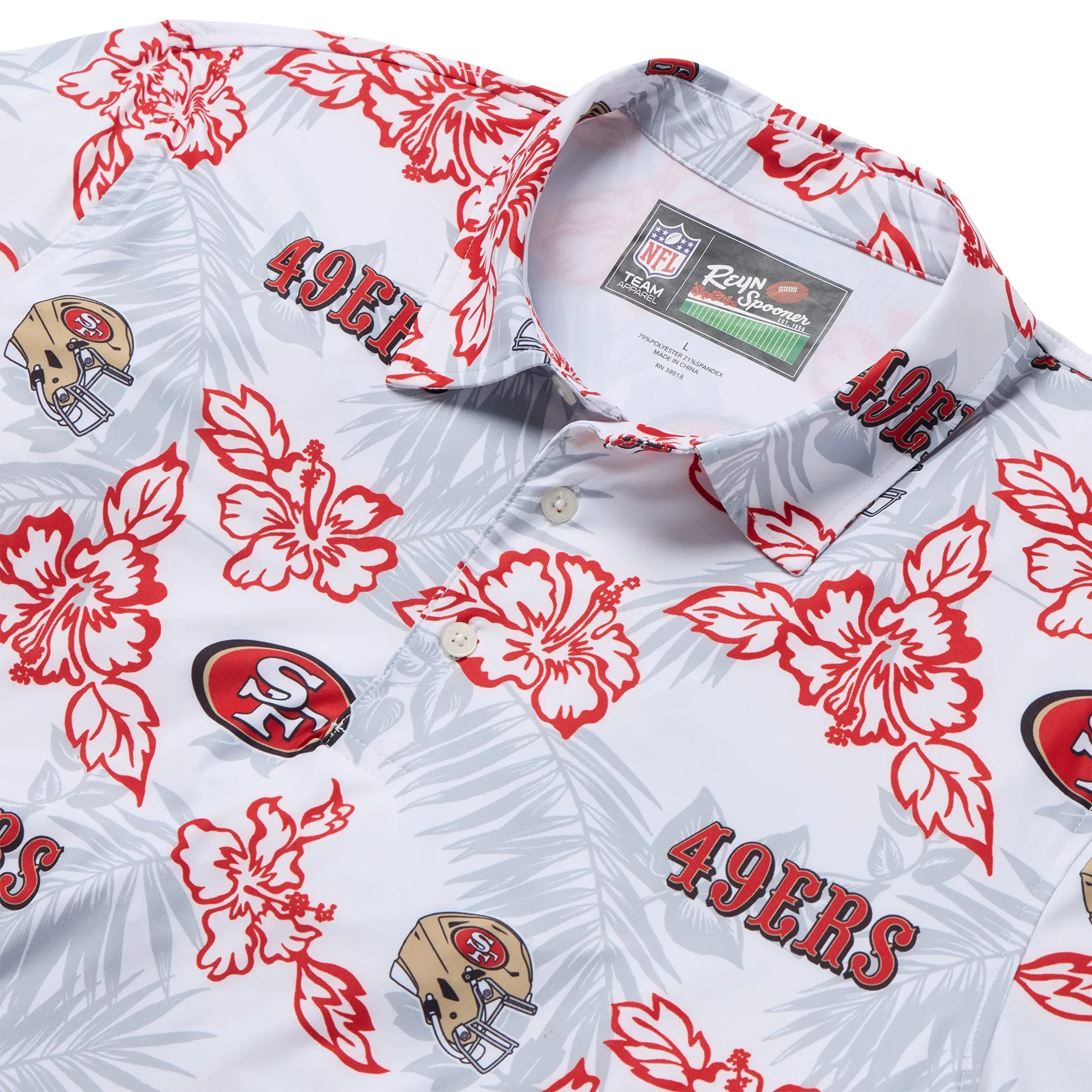 SAN FRANCISCO 49ERS GAME DAY PERFORMANCE POLO sold by Reyn Spooner product image thumbnail 2