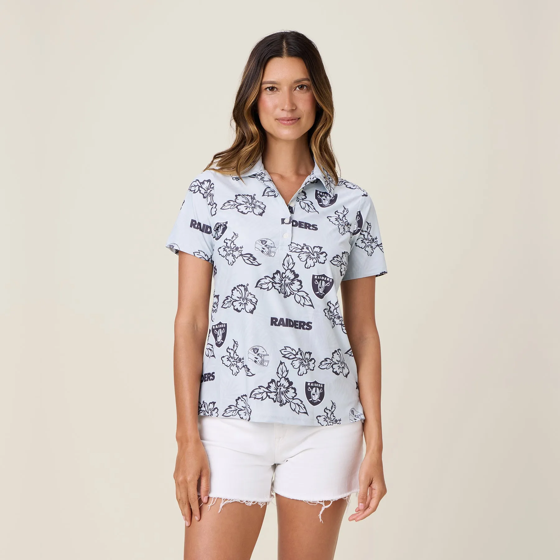 WOMEN'S LAS VEGAS RAIDERS GAME DAY PERFORMANCE POLO sold by Reyn Spooner