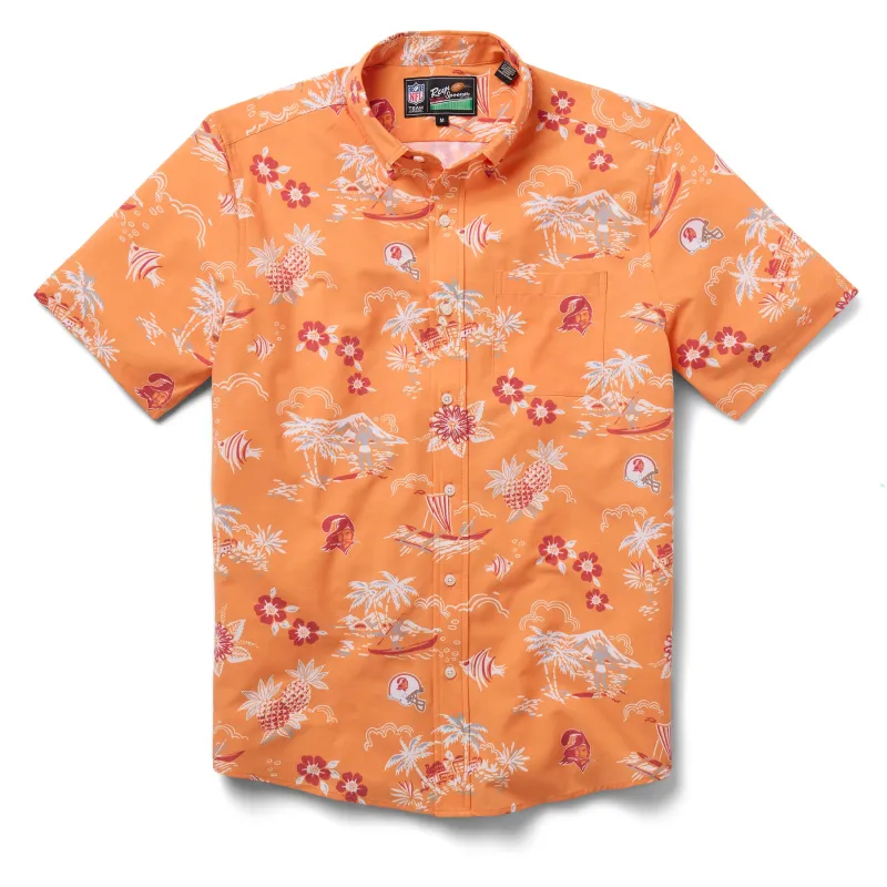 TAMPA BAY BUCCANEERS THROWBACK PERFORMANCE BUTTON FRONT sold by Reyn Spooner