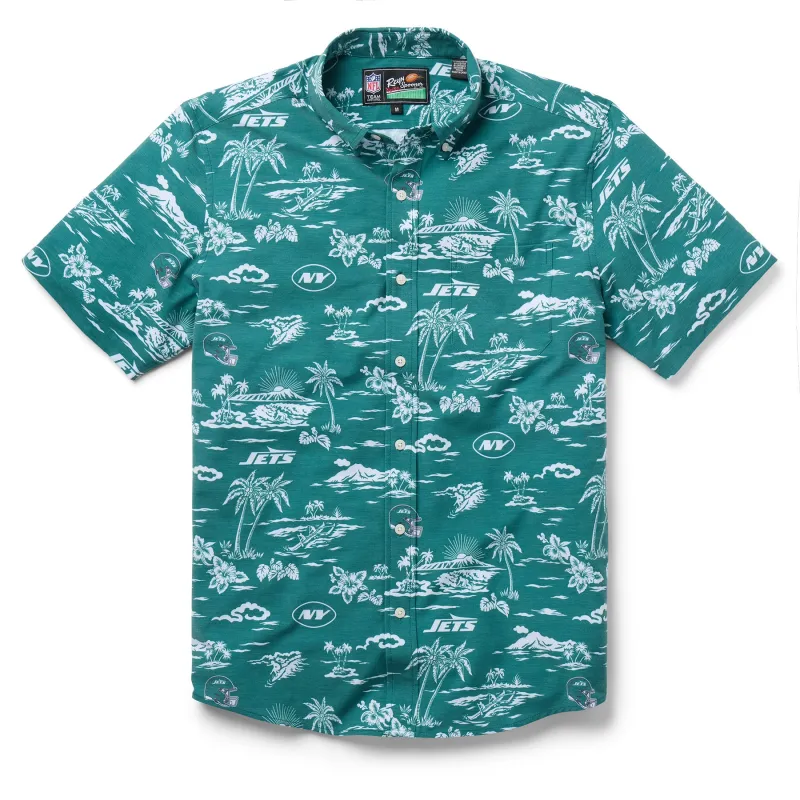 NEW YORK JETS GAME DAY PERFORMANCE BUTTON FRONT sold by Reyn Spooner