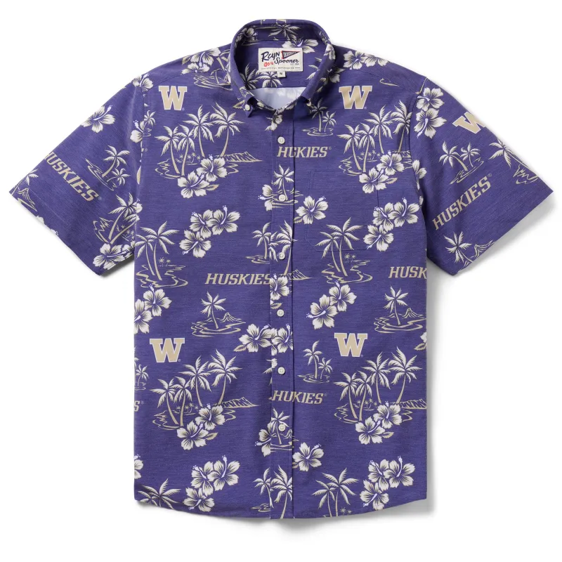 UNIVERSITY OF WASHINGTON GAME DAY PERFORMANCE BUTTON FRONT sold by Reyn Spooner