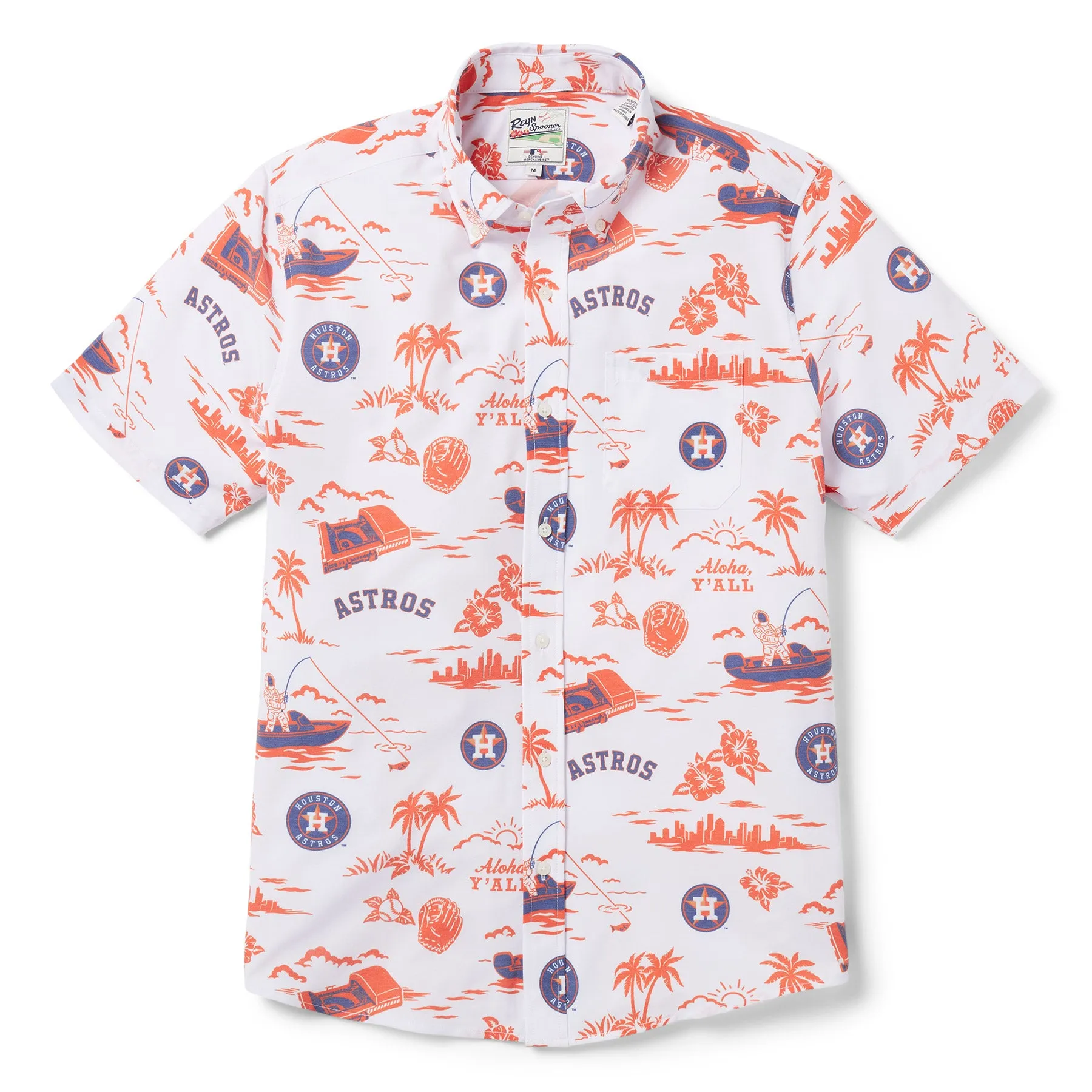 MLB® HOUSTON ASTROS HOMETOWN PERFORMANCE ALOHA SHIRT sold by Reyn Spooner