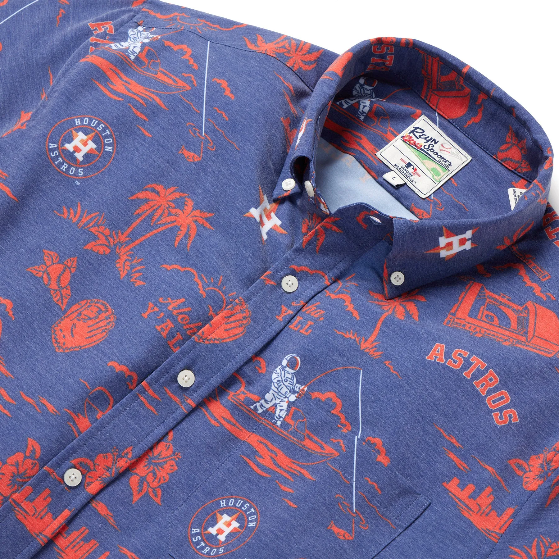MLB® HOUSTON ASTROS HOMETOWN PERFORMANCE ALOHA SHIRT sold by Reyn Spooner product image thumbnail 4
