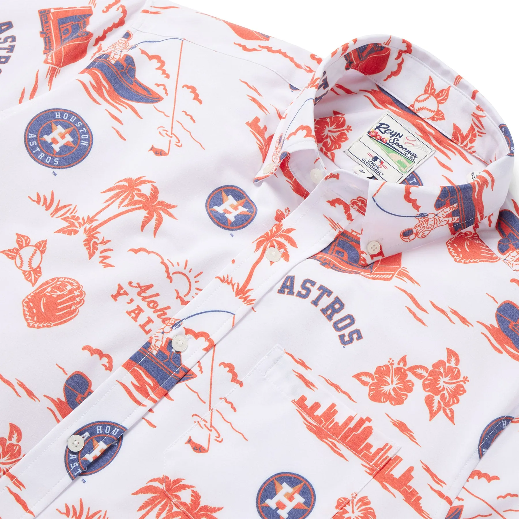 MLB® HOUSTON ASTROS HOMETOWN PERFORMANCE ALOHA SHIRT sold by Reyn Spooner product image thumbnail 2