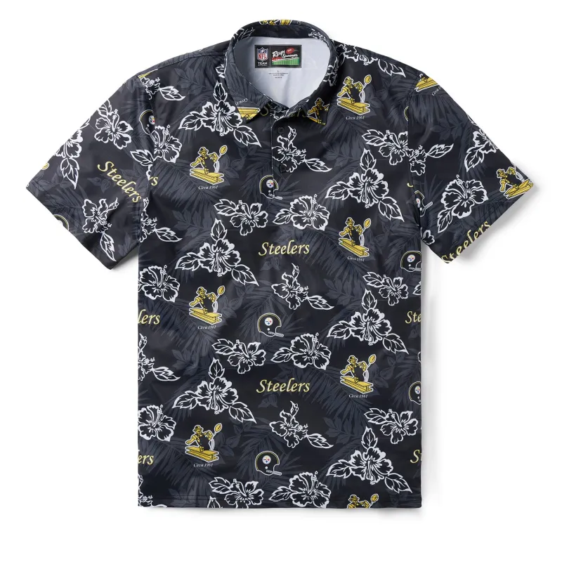 PITTSBURGH STEELERS THROWBACK PERFORMANCE POLO sold by Reyn Spooner