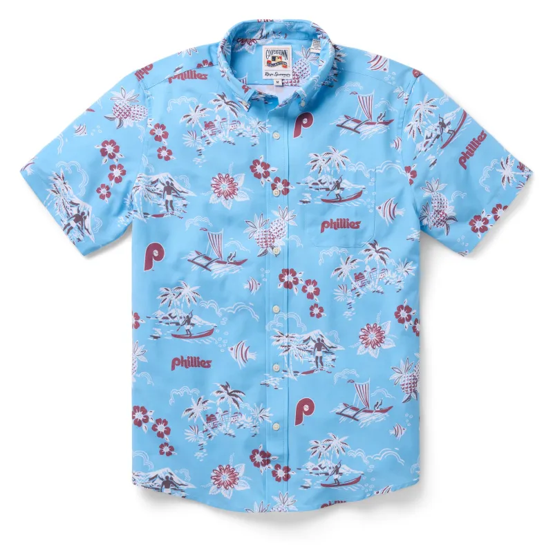 MLB® PHILADELPHIA PHILLIES COOPERSTOWN PERFORMANCE BUTTON FRONT sold by Reyn Spooner