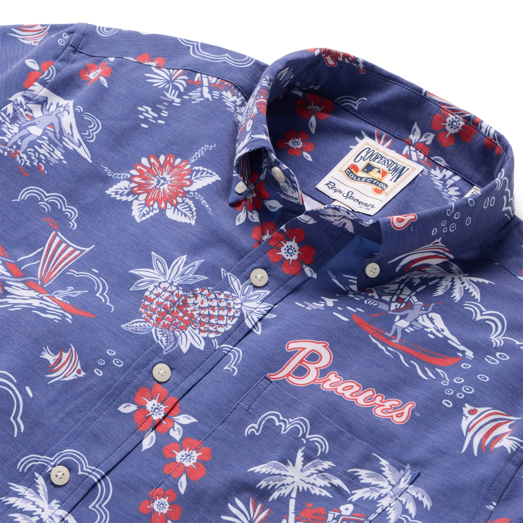 MLB® ATLANTA BRAVES COOPERSTOWN PERFORMANCE ALOHA SHIRT sold by Reyn Spooner product image thumbnail 2