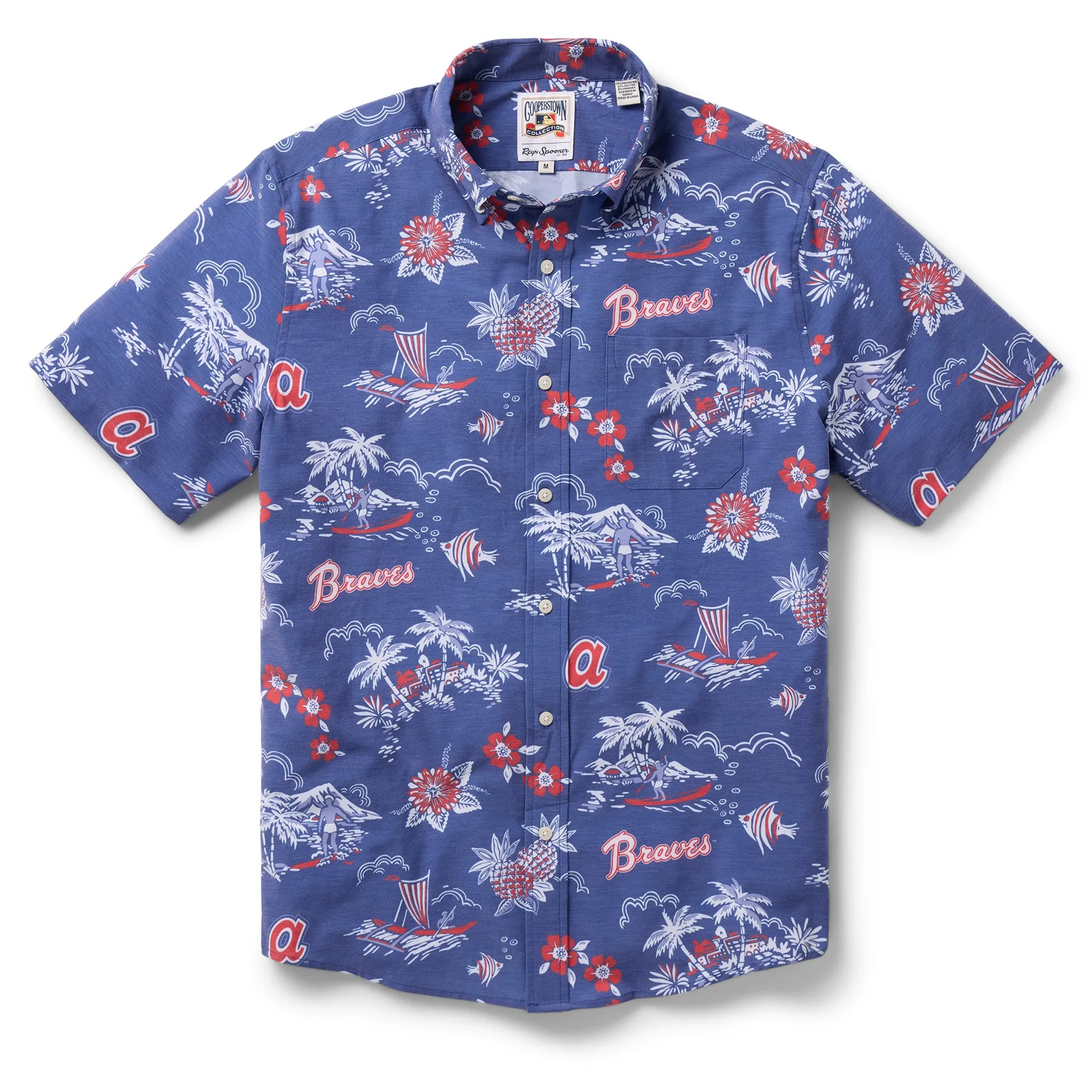 MLB® ATLANTA BRAVES COOPERSTOWN PERFORMANCE ALOHA SHIRT sold by Reyn Spooner