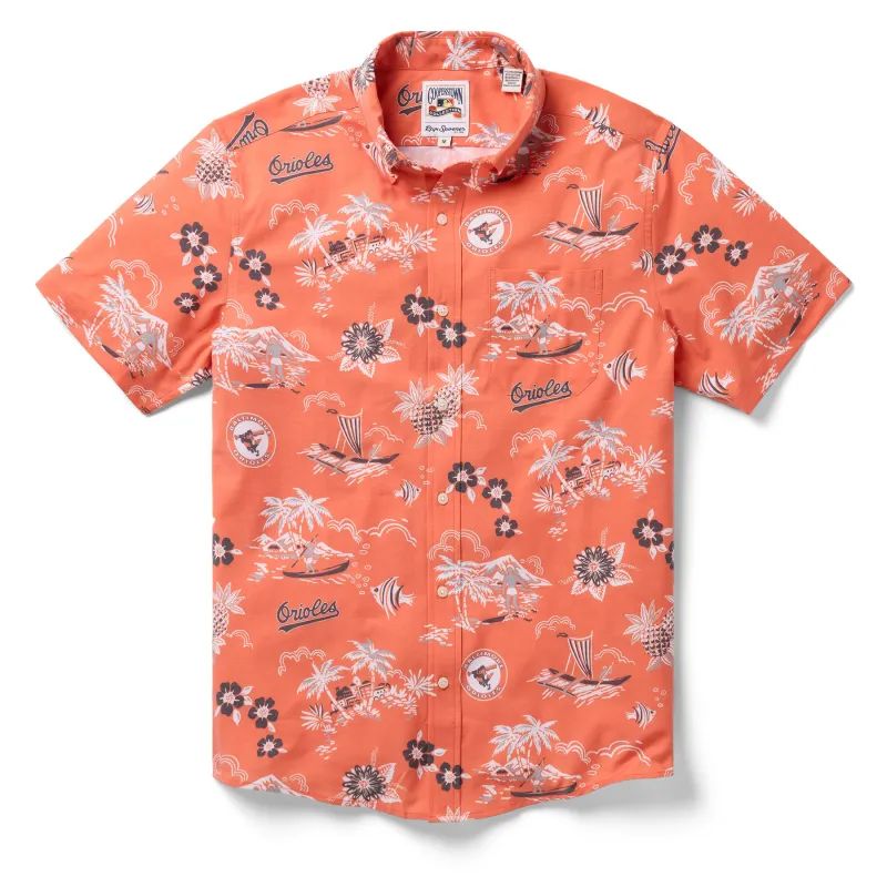 MLB® BALTIMORE ORIOLES COOPERSTOWN PERFORMANCE BUTTON FRONT sold by Reyn Spooner