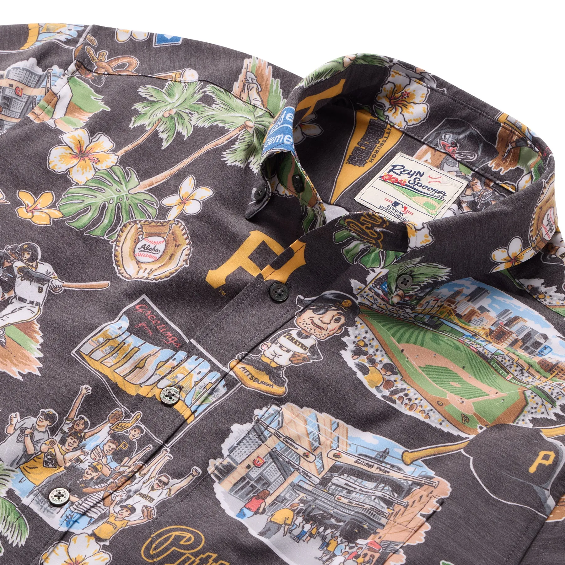 MLB® PITTSBURGH PIRATES SCENIC PERFORMANCE BUTTON FRONT sold by Reyn Spooner product image thumbnail 2