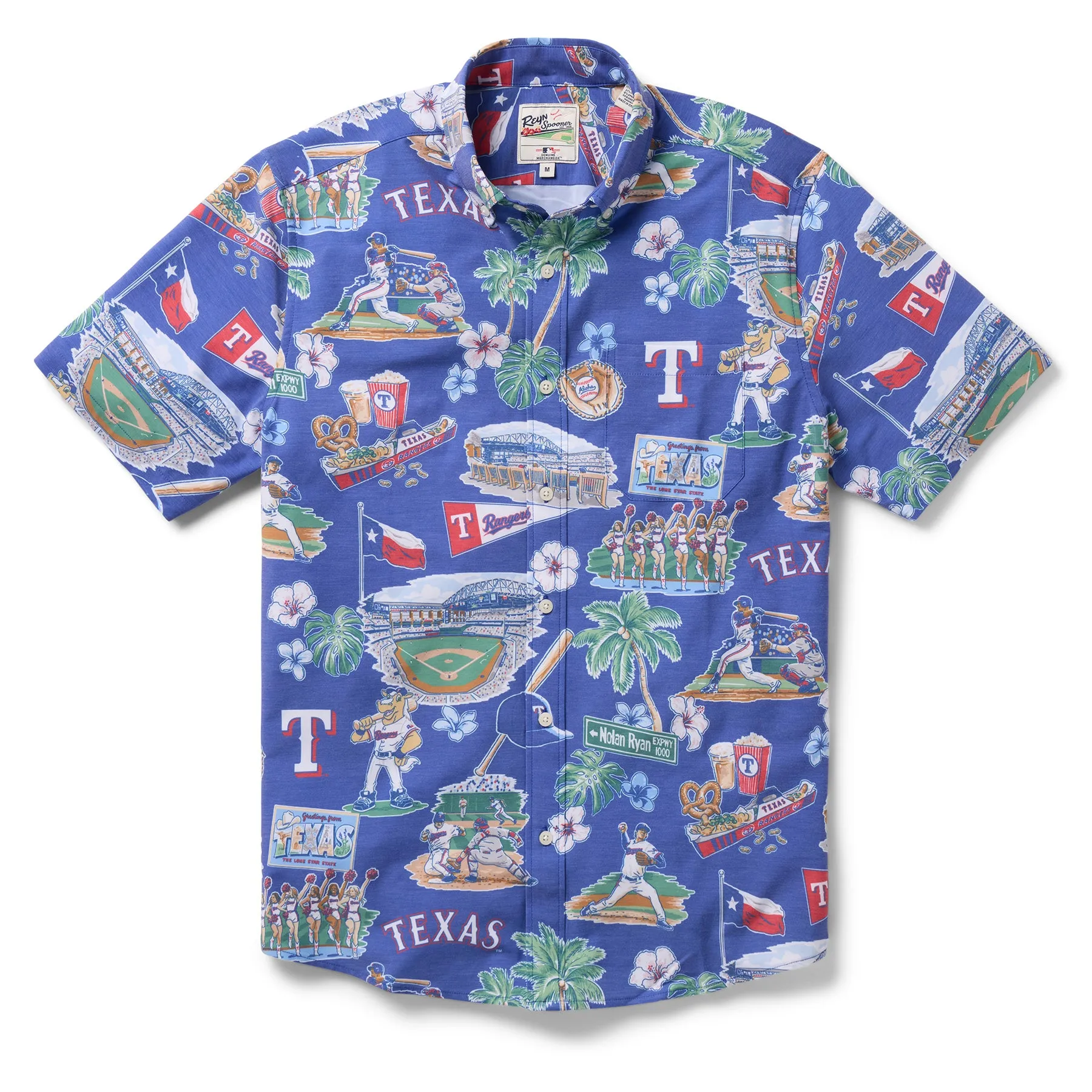MLB® TEXAS RANGERS SCENIC PERFORMANCE ALOHA SHIRT sold by Reyn Spooner