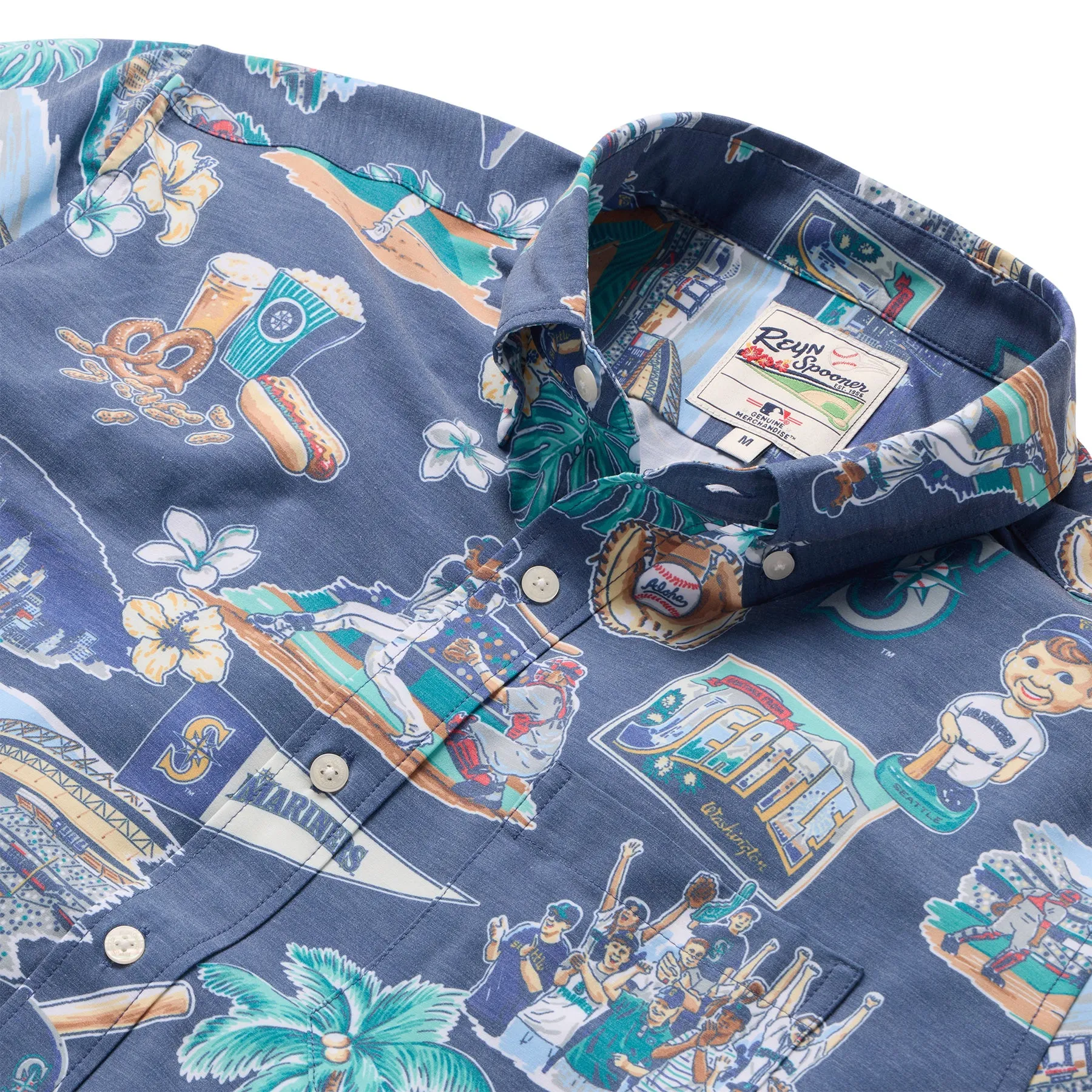 MLB® SEATTLE MARINERS SCENIC PERFORMANCE BUTTON FRONT sold by Reyn Spooner product image thumbnail 2