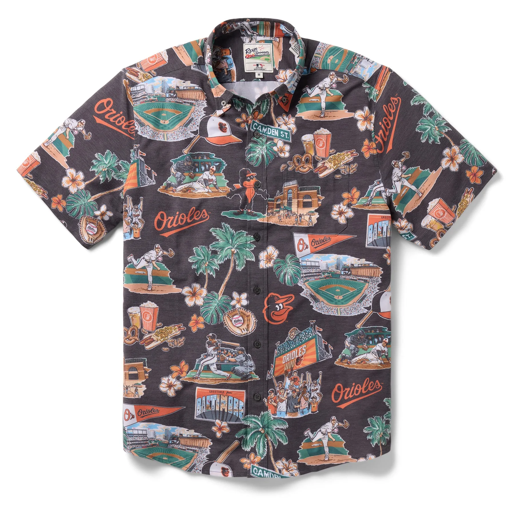 MLB® BALTIMORE ORIOLES SCENIC PERFORMANCE ALOHA SHIRT sold by Reyn Spooner