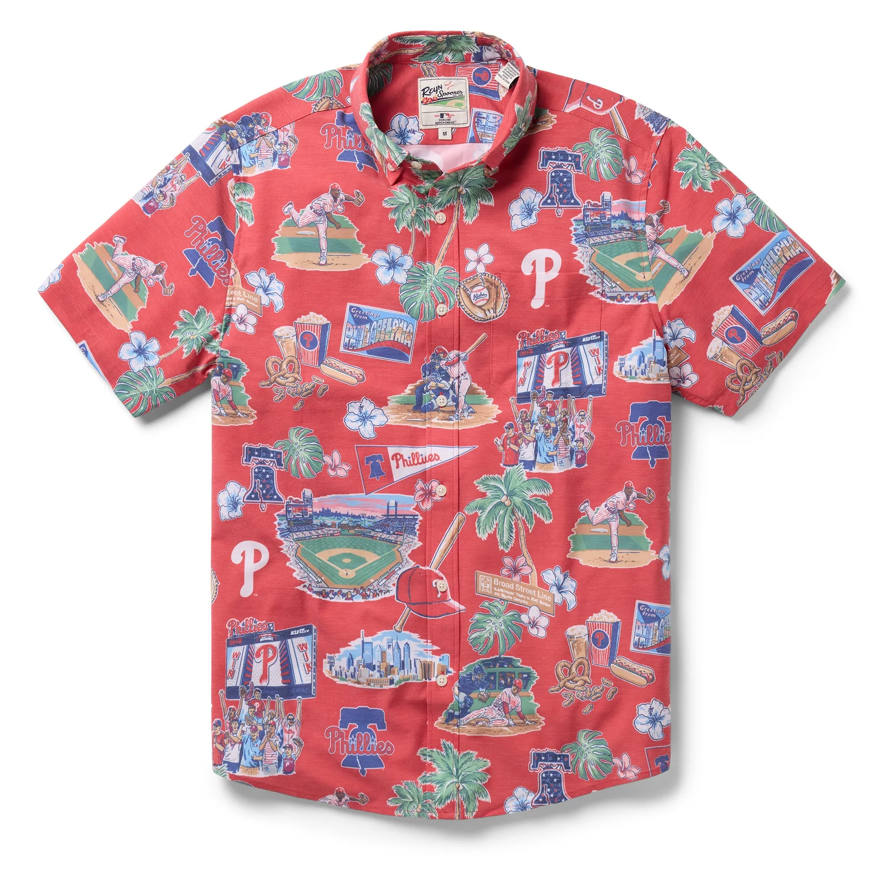 MLB® PHILADELPHIA PHILLIES SCENIC PERFORMANCE ALOHA SHIRT sold by Reyn Spooner