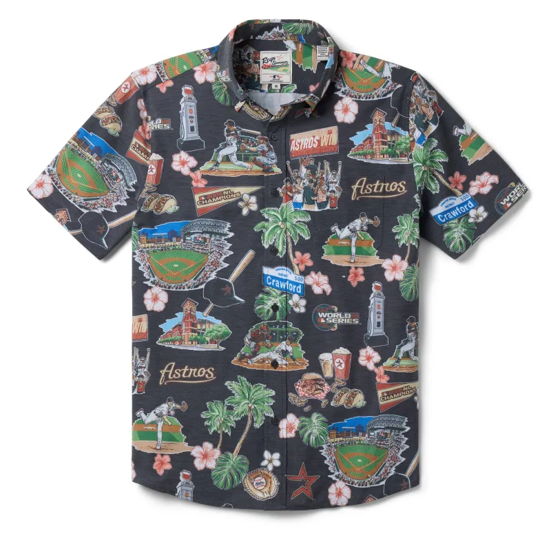 MLB® HOUSTON ASTROS SCENIC PERFORMANCE BUTTON FRONT sold by Reyn Spooner