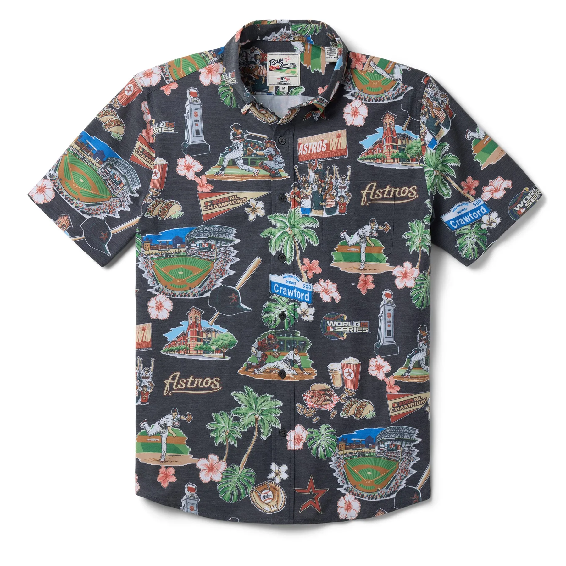 MLB® HOUSTON ASTROS SCENIC PERFORMANCE BUTTON FRONT sold by Reyn Spooner