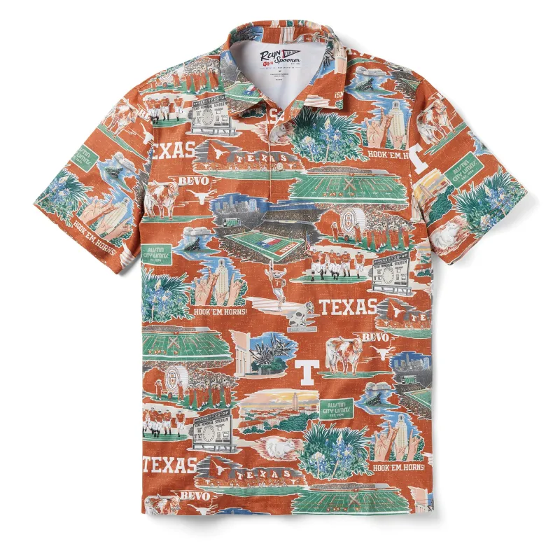 UNIVERSITY OF TEXAS SCENIC PERFORMANCE POLO sold by Reyn Spooner