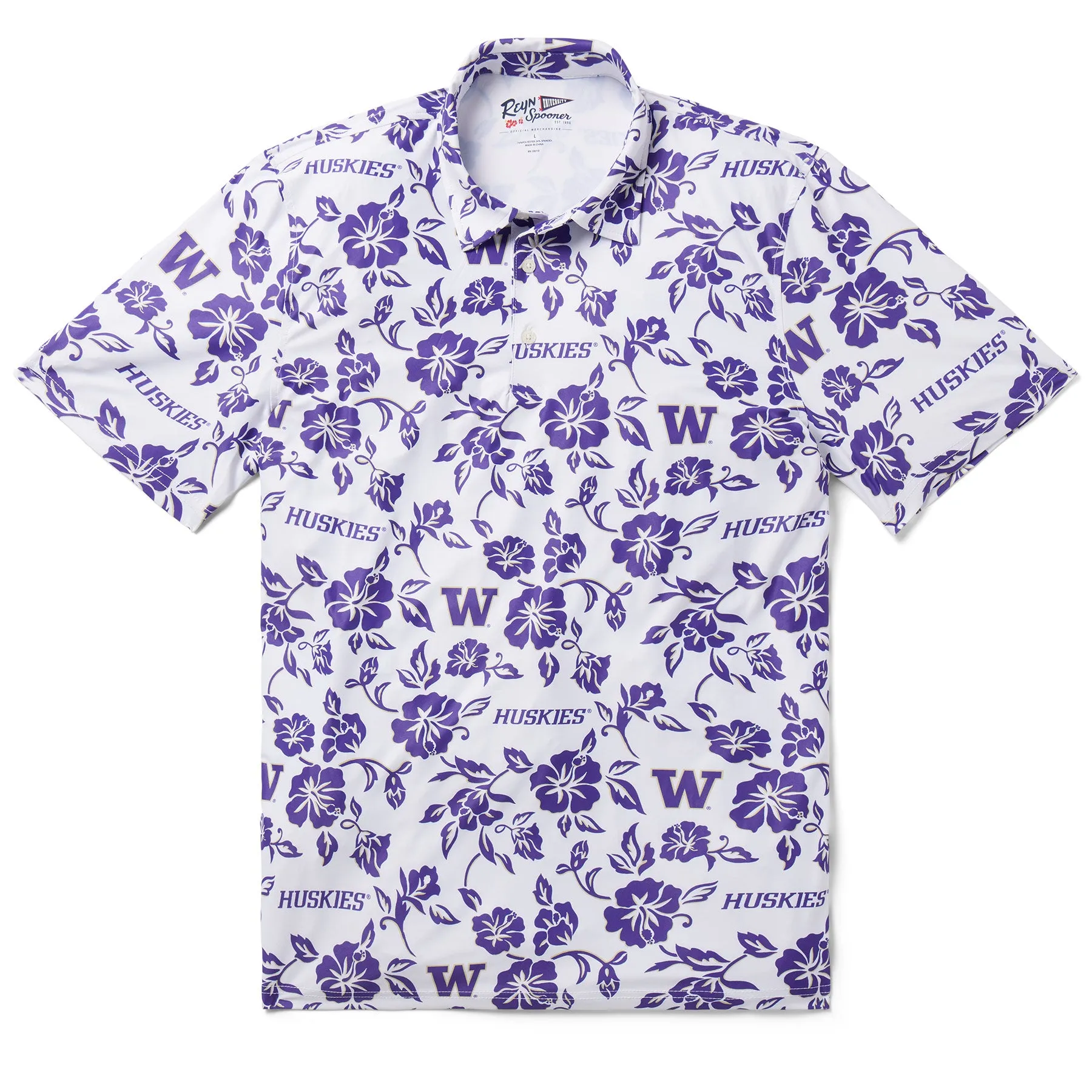 UNIVERSITY OF WASHINGTON GAME DAY PERFORMANCE POLO sold by Reyn Spooner