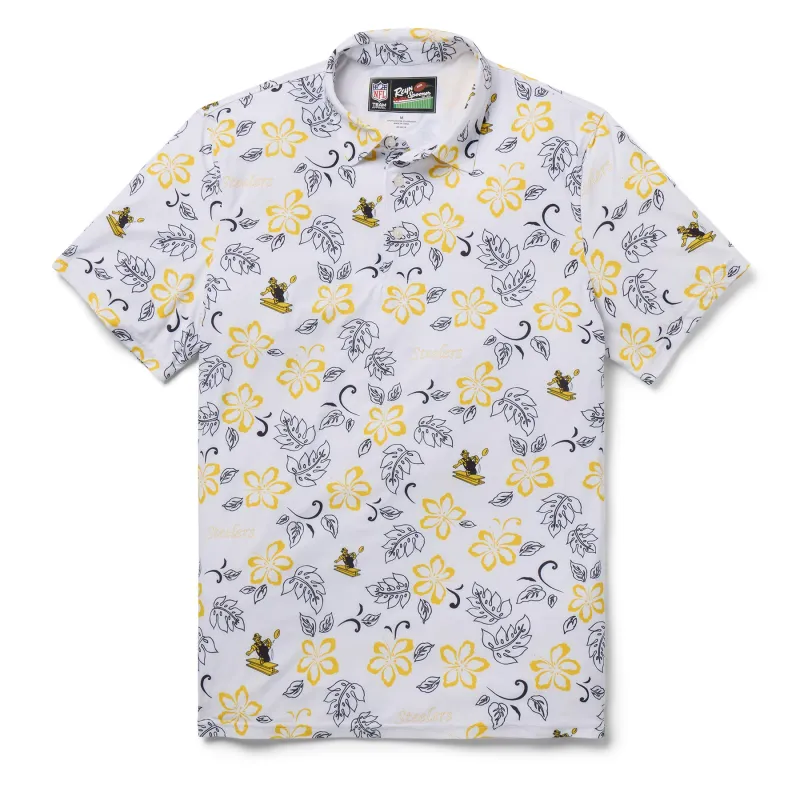 PITTSBURGH STEELERS THROWBACK PERFORMANCE POLO sold by Reyn Spooner
