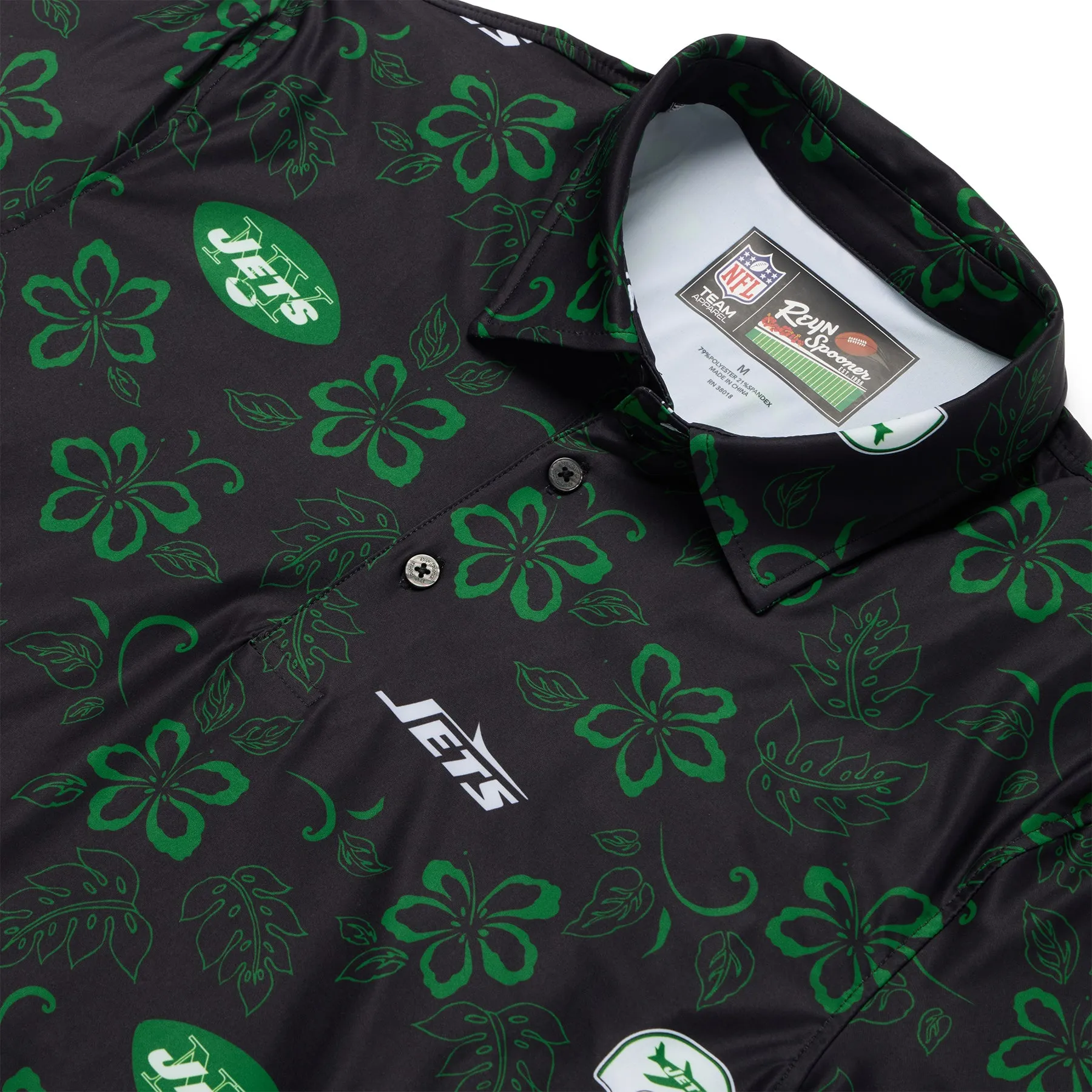NEW YORK JETS THROWBACK PERFORMANCE POLO sold by Reyn Spooner product image thumbnail 2