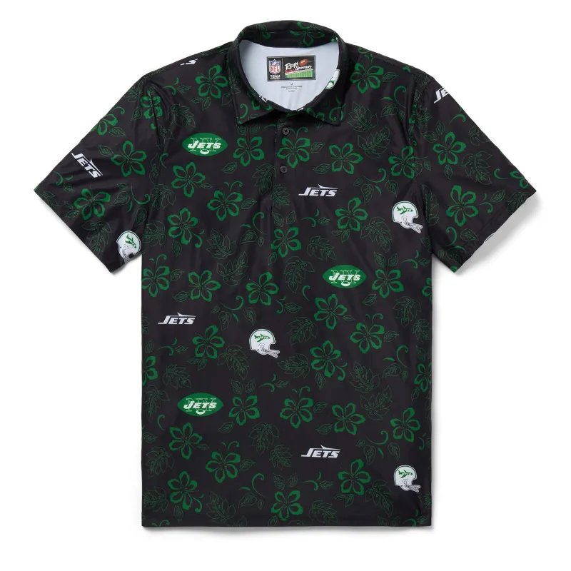 NEW YORK JETS THROWBACK PERFORMANCE POLO sold by Reyn Spooner
