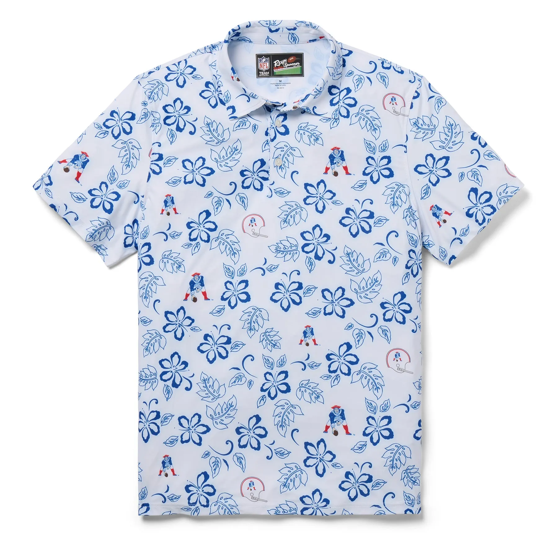 NEW ENGLAND PATRIOTS THROWBACK PERFORMANCE POLO sold by Reyn Spooner