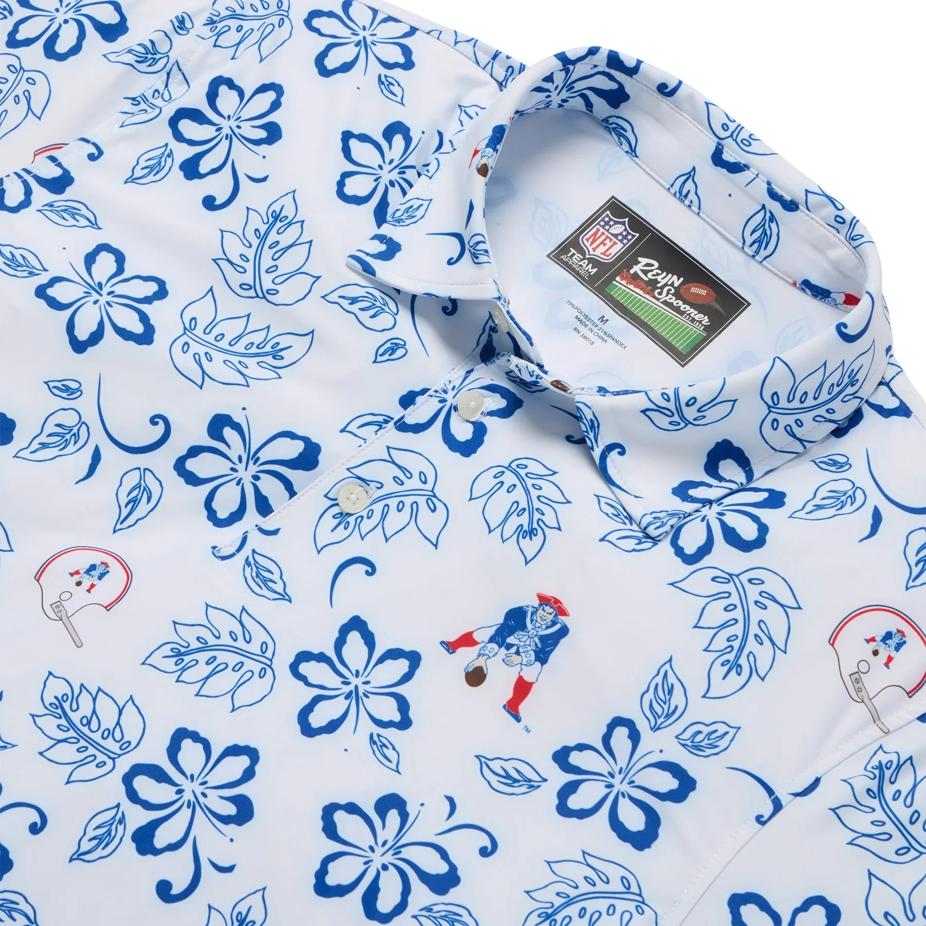 NEW ENGLAND PATRIOTS THROWBACK PERFORMANCE POLO sold by Reyn Spooner product image thumbnail 2