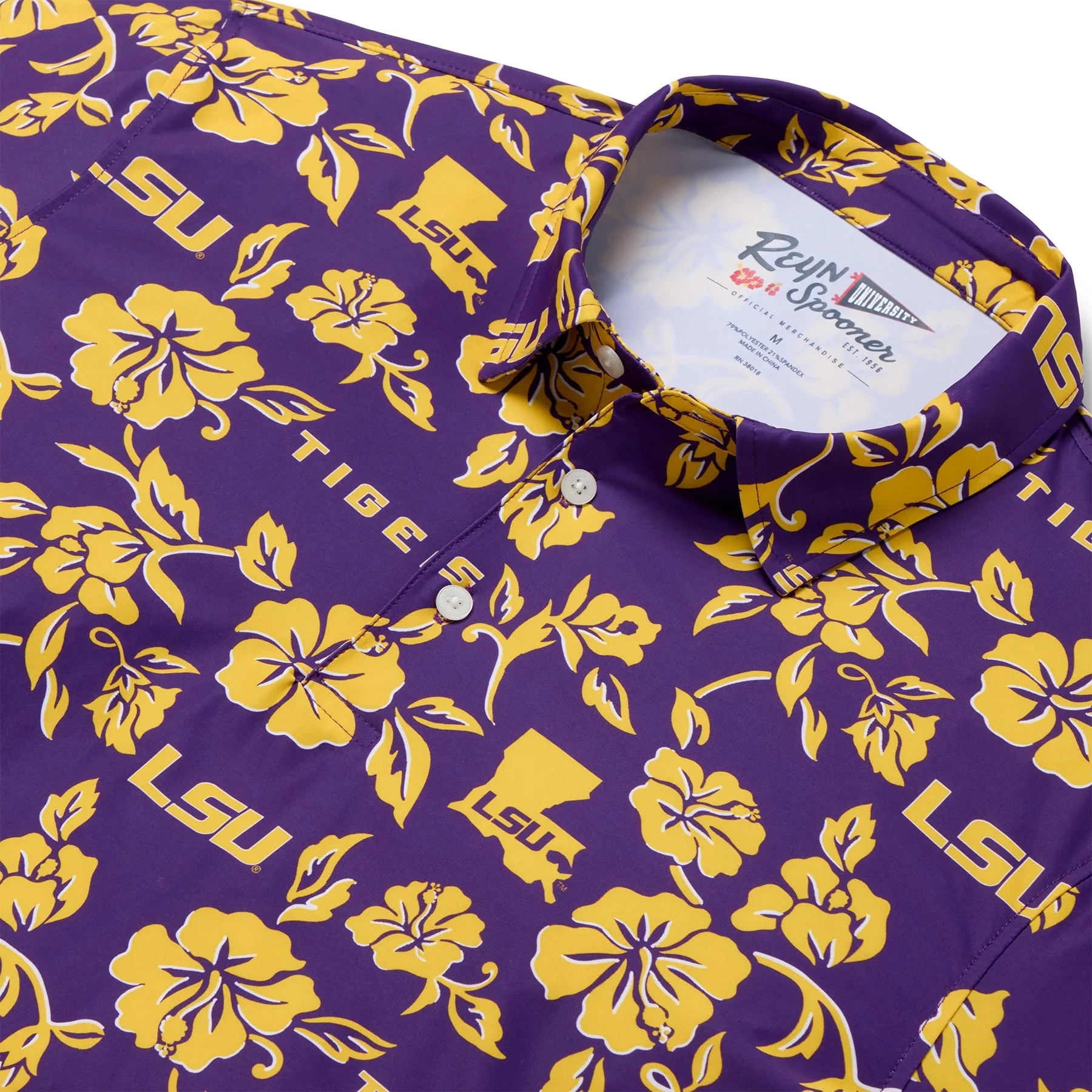 LOUISIANA STATE UNIVERSITY GAME DAY PERFORMANCE POLO sold by Reyn Spooner product image thumbnail 2