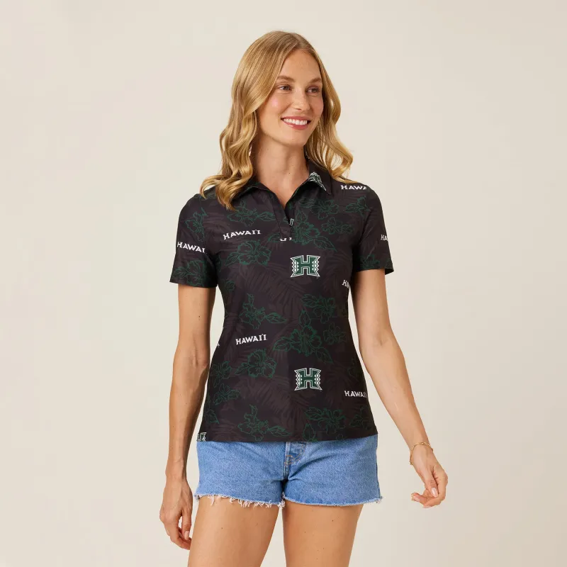WOMEN'S UNIVERSITY OF HAWAI'I GAME DAY PERFORMANCE POLO sold by Reyn Spooner