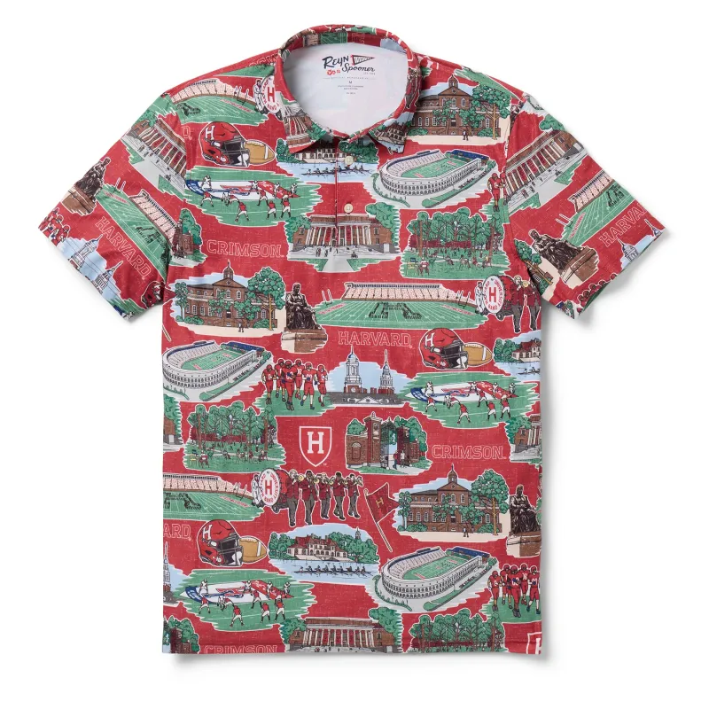 HARVARD UNIVERSITY SCENIC PERFORMANCE POLO sold by Reyn Spooner