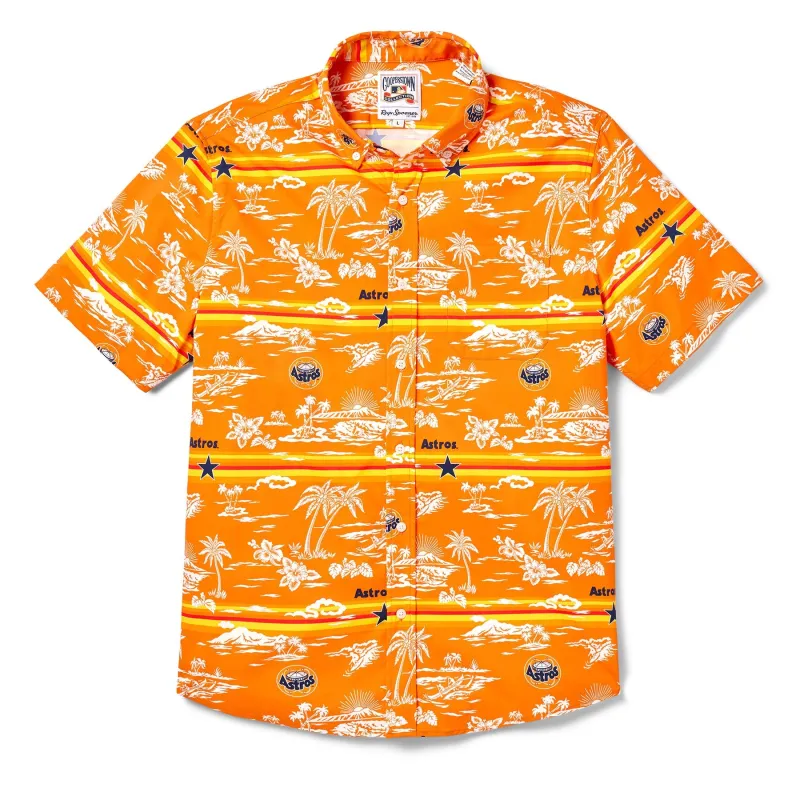 MLB® HOUSTON ASTROS COOPERSTOWN PERFORMANCE BUTTON FRONT sold by Reyn Spooner