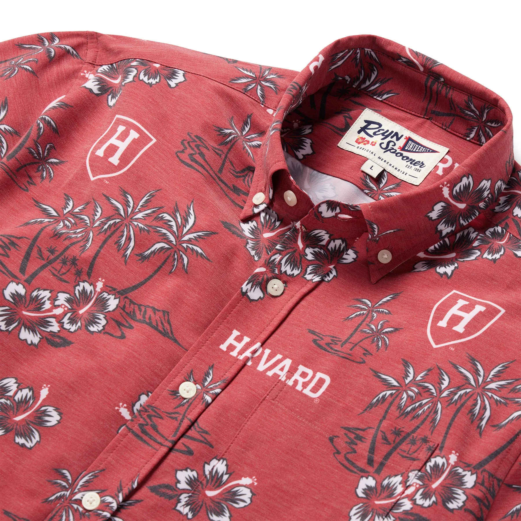 HARVARD UNIVERSITY GAME DAY PERFORMANCE BUTTON FRONT sold by Reyn Spooner product image thumbnail 2