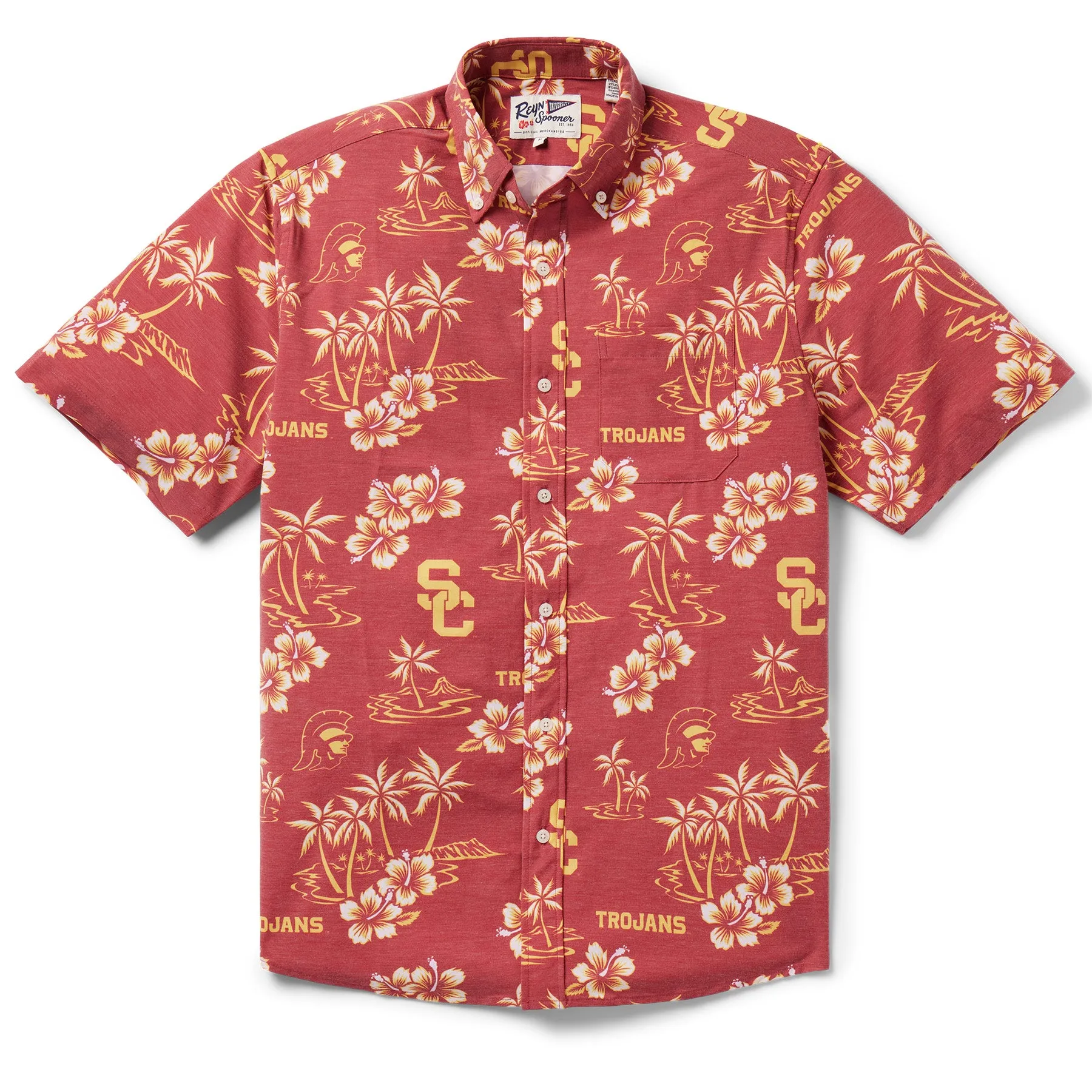 UNIVERSITY OF SOUTHERN CALIFORNIA GAME DAY PERFORMANCE BUTTON FRONT sold by Reyn Spooner