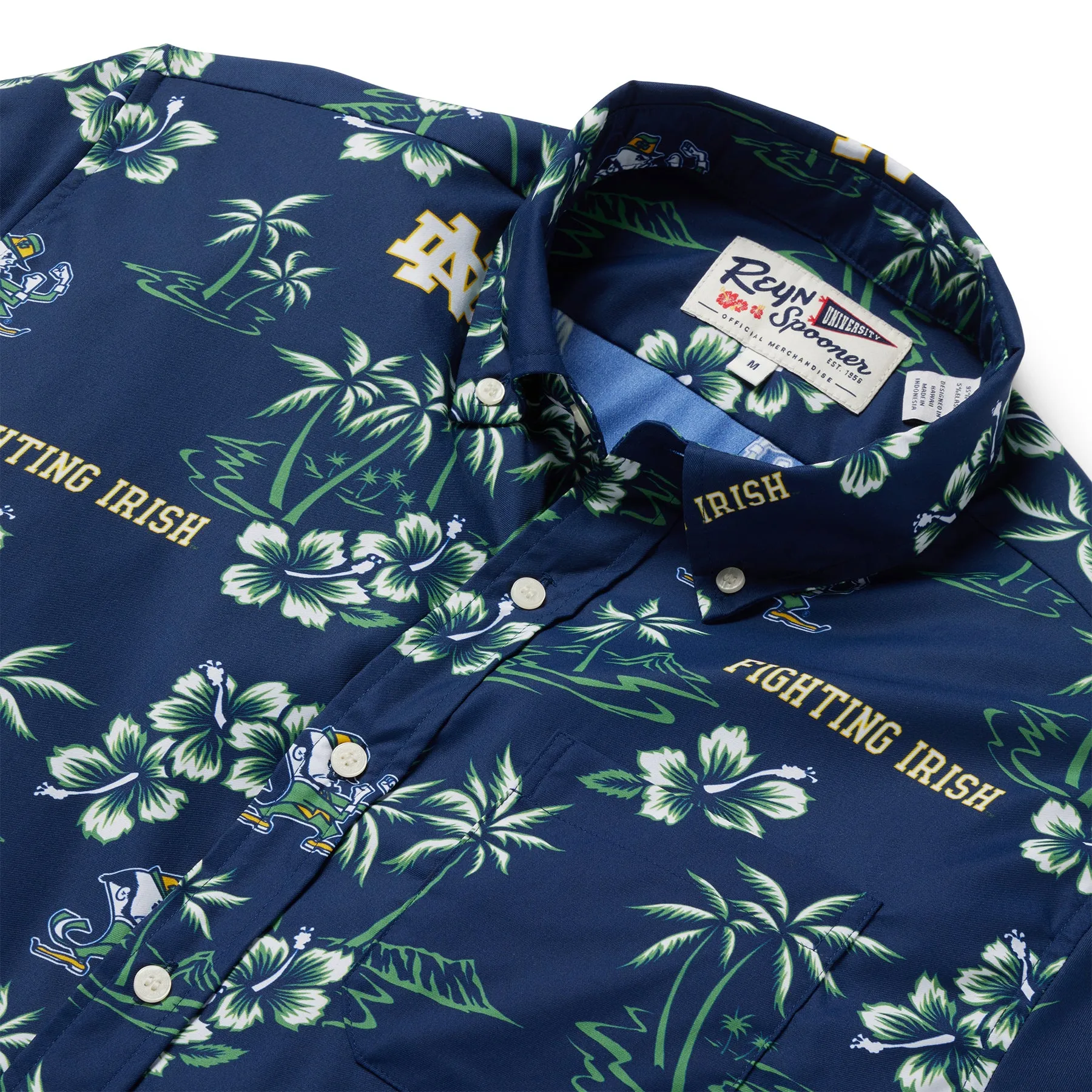 UNIVERSITY OF NOTRE DAME GAME DAY PERFORMANCE BUTTON FRONT sold by Reyn Spooner product image thumbnail 2