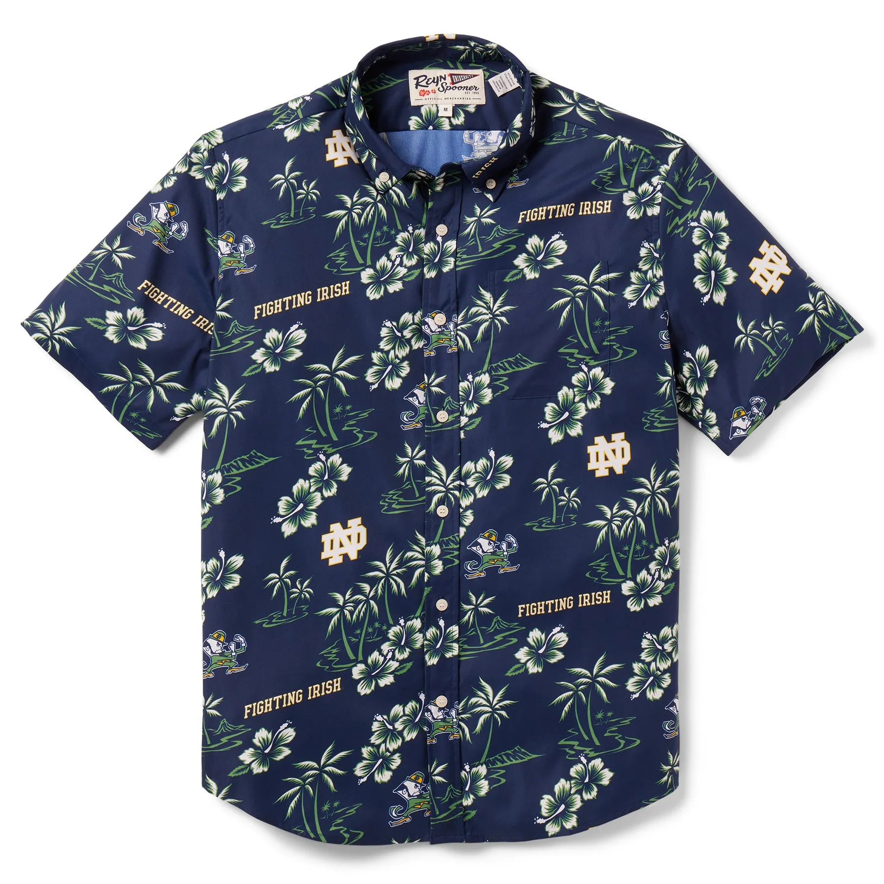 UNIVERSITY OF NOTRE DAME GAME DAY PERFORMANCE BUTTON FRONT sold by Reyn Spooner